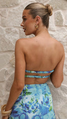 Mariposa Maxi Dress - Blue Floral