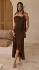 Lucy Maxi Dress - Brown